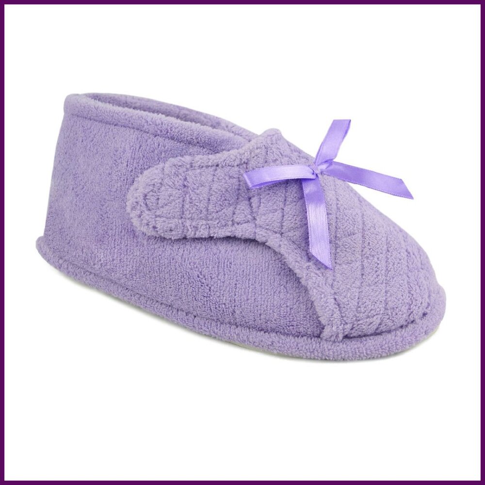 Adjustable Front Flap Slippers with Memory Foam, … - image 1